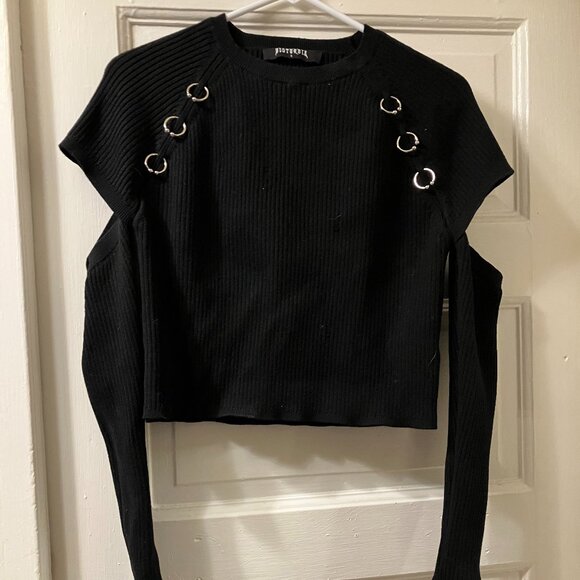 Captive Hardware Cut Out Rib Sweater - Picture 3 of 5